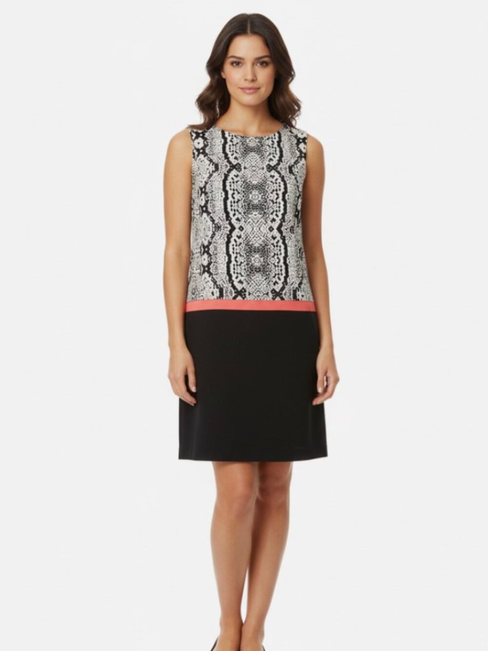 LOFT Women's Multicolor Snake Print Sleeveless Casual Knee Length Dress Size 10